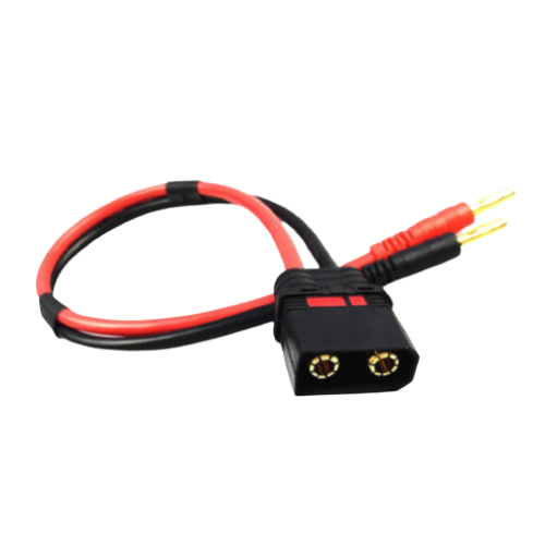 SpeedTek RC Heavy Duty QS8 Charge Lead (Male QS8 To 4mm Banana Plugs)