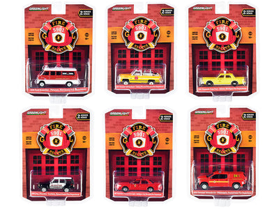 "Fire & Rescue" Set of 6 pieces Series 2 1/64 Diecast Model Cars by Greenlight