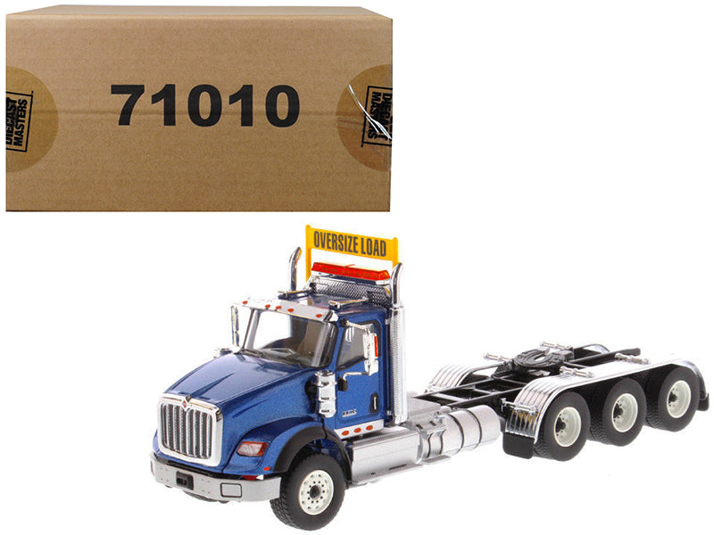 International HX620 Day Cab Tridem Tractor Blue 1/50 Diecast Model by Diecast Masters