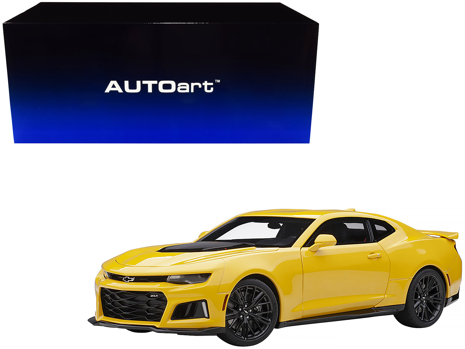 Chevrolet Camaro ZL1 Bright Yellow 1/18 Model Car by Autoart