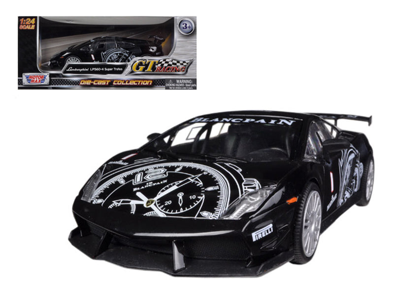 Lamborghini Gallardo LP560-4 Black Super Trofeo GT Racing 1/24 Diecast Car Model by Motormax