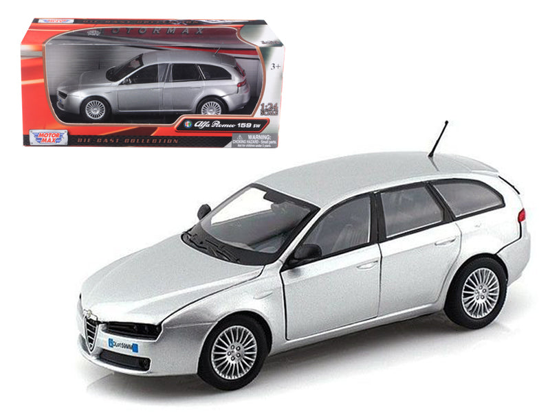 Alfa Romeo 159 SW Silver 1/24 Diecast Car Model by Motormax