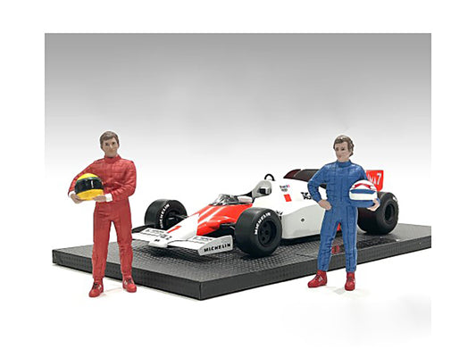 "Racing Legends" 80's Figures A and B Set of 2 for 1/18 Scale Models by American Diorama