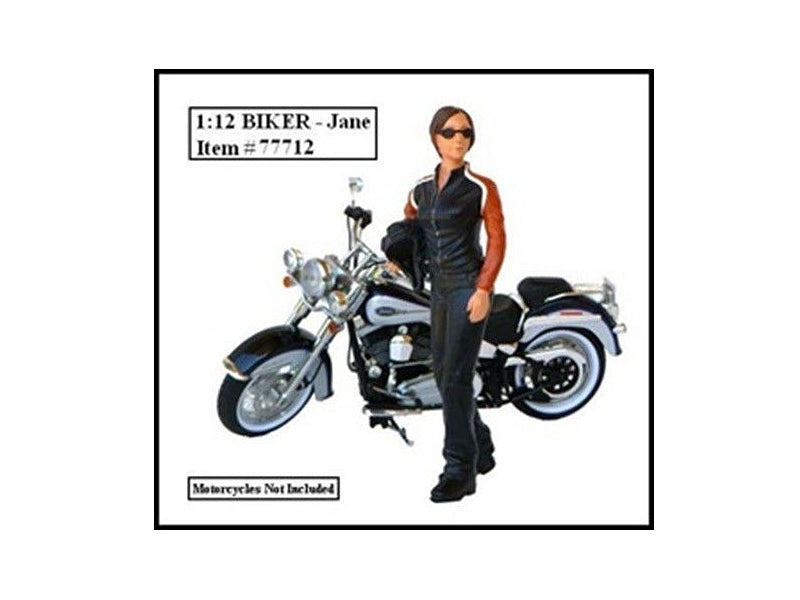 Biker Jane Figure For 1:12 Models by American Diorama