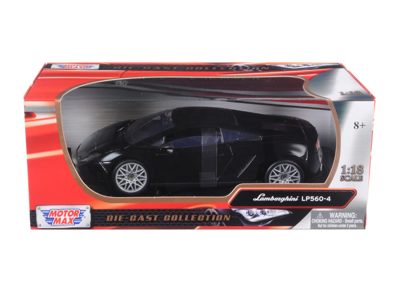 Lamborghini LP 560-4 Black 1/18 Diecast Car Model by Motormax