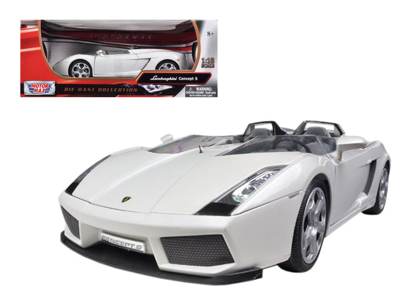 Lamborghini Concept S Pearl White 1/18 Diecast Car Model by Motormax