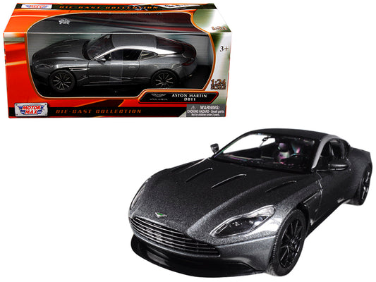 Aston Martin DB11 Silver 1/24 Diecast Model Car by Motormax