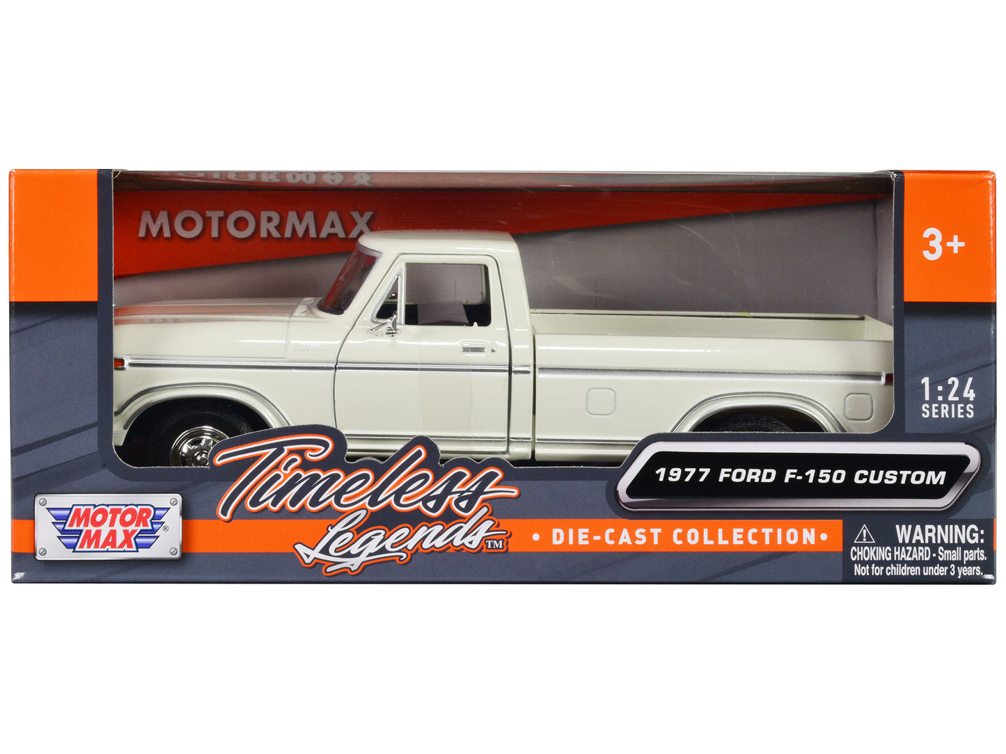 1977 Ford F-150 Custom Pickup Truck White "Timeless Legends" Series 1/24 Diecast Model Car by Motormax