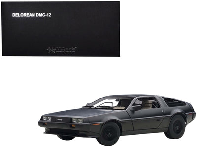 DeLorean DMC 12 Matt Black 1/18 Diecast Model Car by Autoart