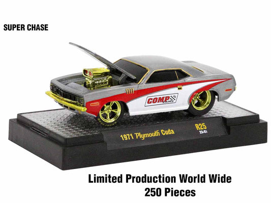 "Ground Pounders" 6 Cars Set Release 25 IN DISPLAY CASES Limited Edition 1/64 Diecast Model Cars by M2 Machines