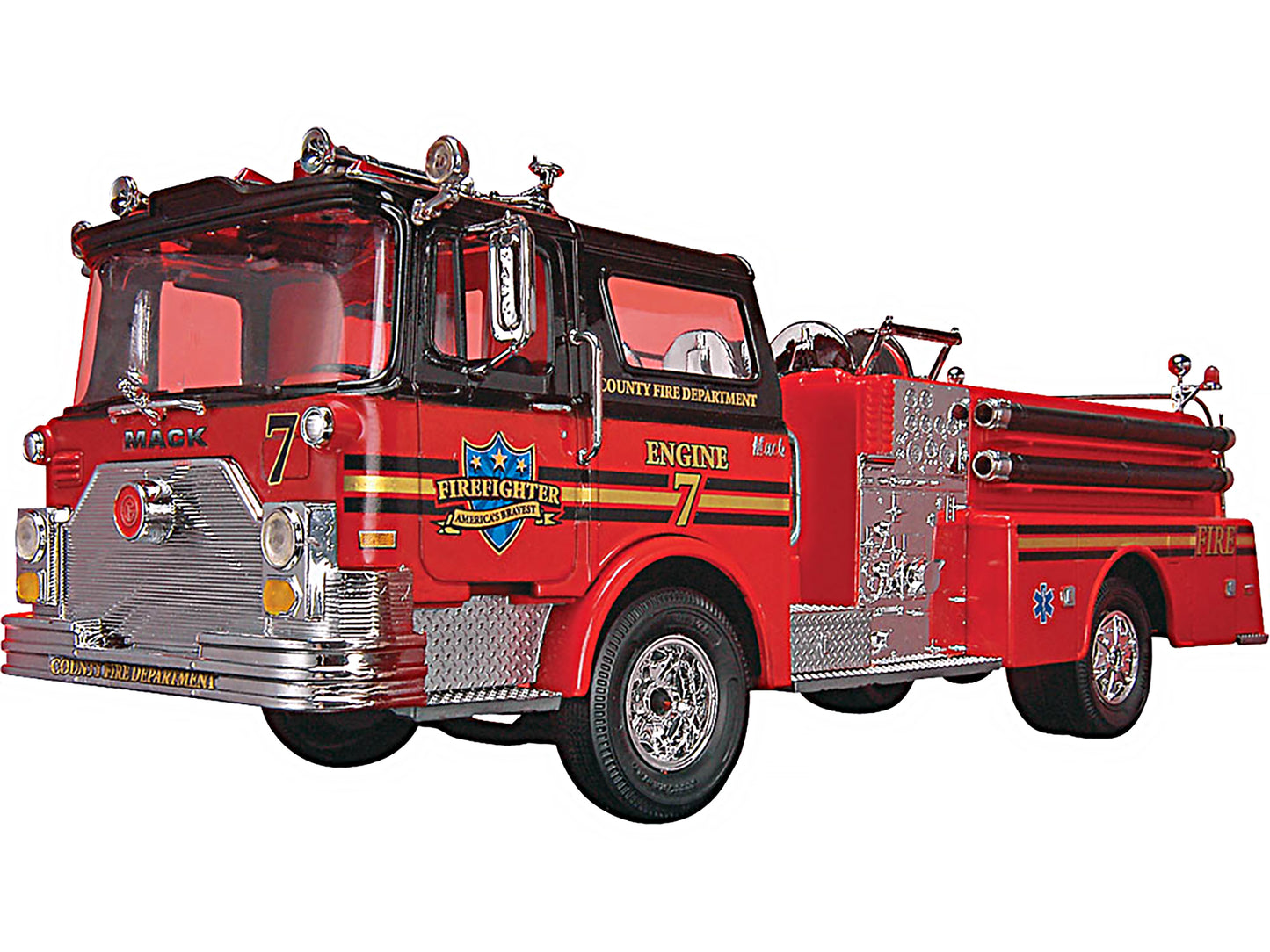 Level 2 Snap Tite Max Model Kit Mack Fire Pumper Truck 1/32 Scale Model by Revell