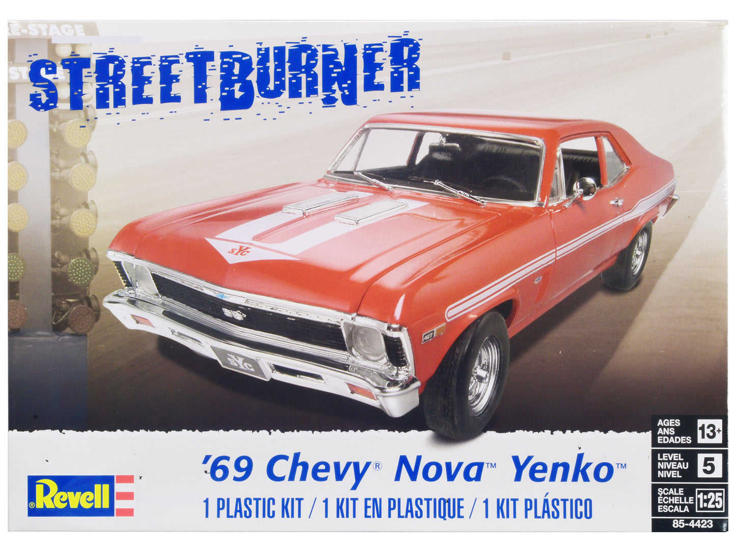 Level 5 Model Kit 1969 Chevrolet Nova Yenko "Street Burner" 1/25 Scale Model by Revell
