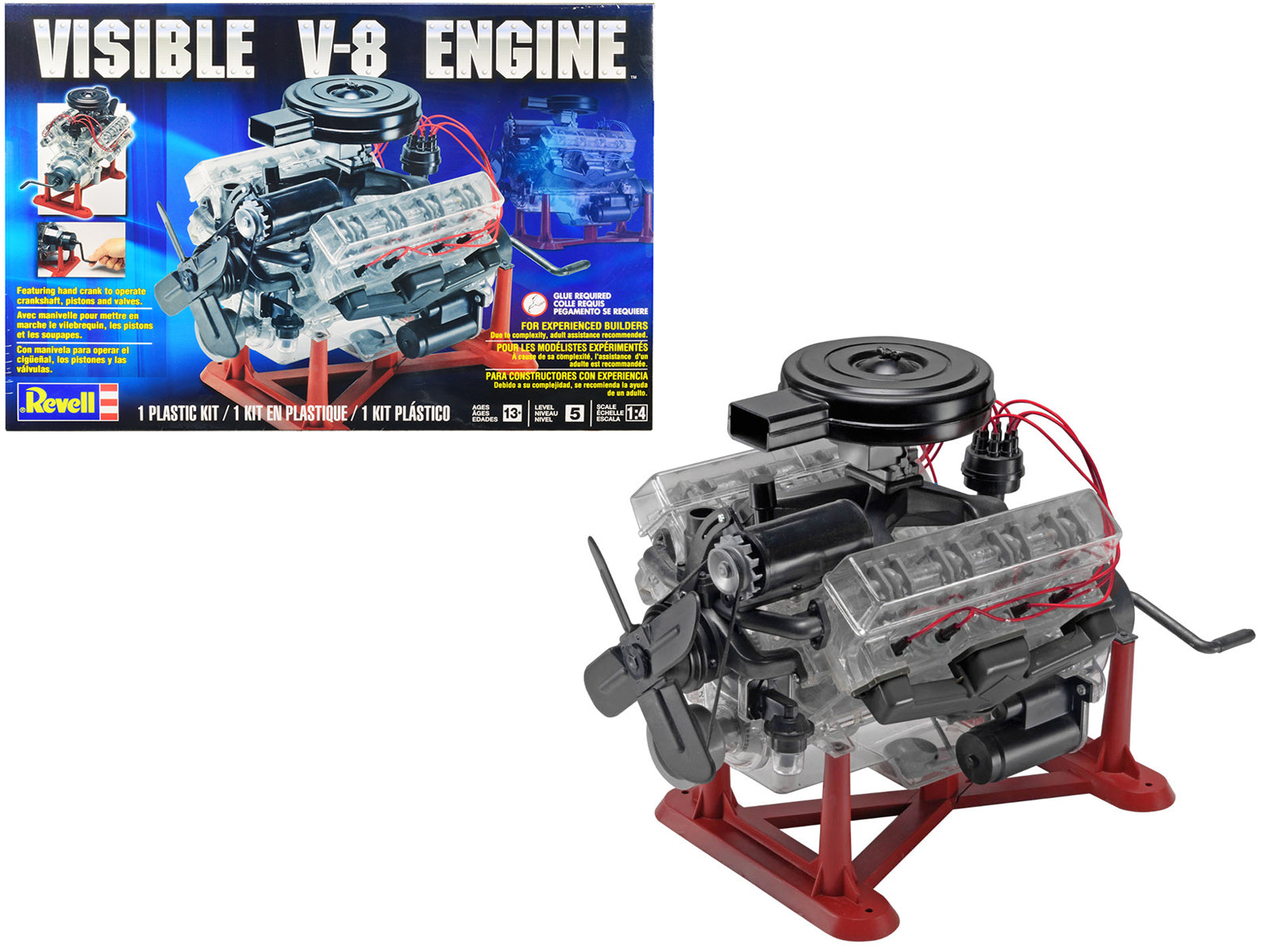 Level 5 Model Kit Visible V-8 Engine 1/4 Scale Model by Revell