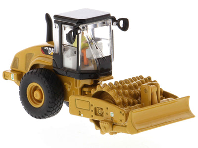 CAT Caterpillar CS56 Padfoot Drum Vibratory Soil Compactor with Operator "High Line" Series 1/87 (HO) Scale Diecast Model by Diecast Masters