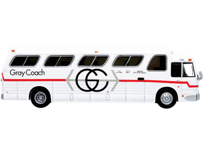 1966 GM PD4107 "Buffalo" Coach Bus "Gray Coach" Destination: "Pearson Airport" Toronto (Ontario Canada) "Vintage Bus & Motorcoach Collection" 1/87 Diecast Model by Iconic Replicas