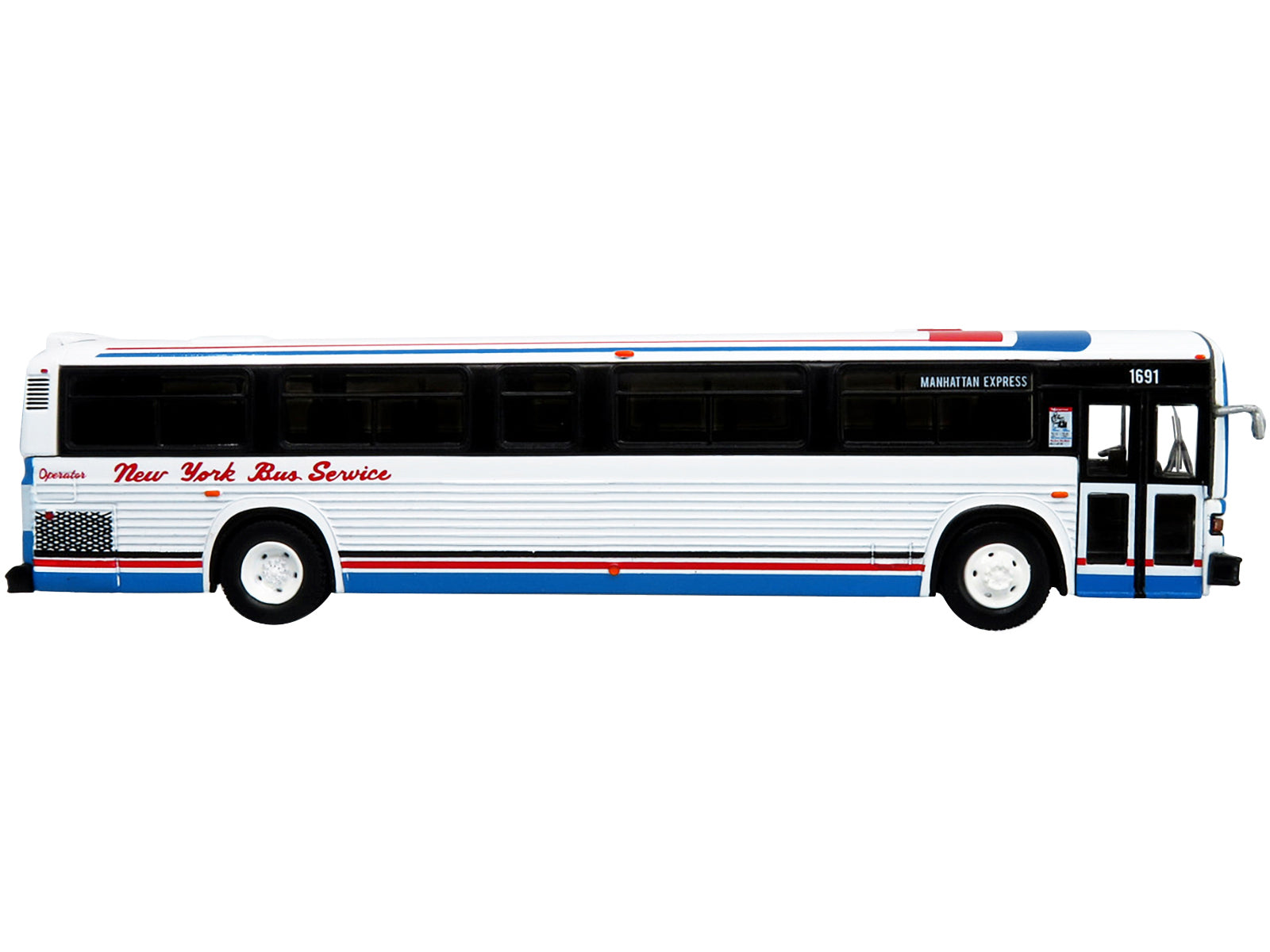 1989 MCI Classic Transit Bus New York Bus Service "Manhattan Express" "MTA New York City Bus" Series 1/87 Diecast Model by Iconic Replicas