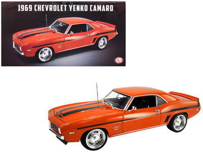 1969 Chevrolet Yenko Camaro Grabber Orange with Black Stripes Limited Edition to 546 pieces Worldwide 1/18 Diecast Model Car by ACME