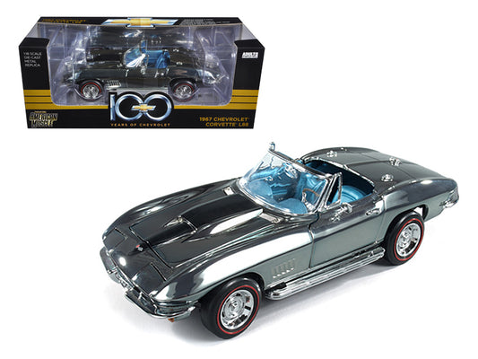 1967 Chevrolet Corvette L88 Chrome 100th Years Of Chevrolet Centennial Edition Limited Edition 1 of 750 Produced Worldwide Limited Edition 1 of 750 Produced Worldwide 1/18 Diecast Model Car by Auto World