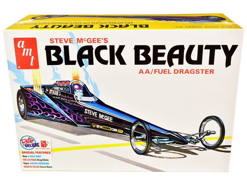 Skill 2 Model Kit Steve McGee's Black Beauty Wedge AA/Fuel Dragster 1/25 Scale Model by AMT