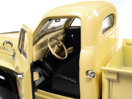 1947 Studebaker Pickup Truck Cream and Black "Coors Pilsner" 1/24 Diecast Model Car by Auto World