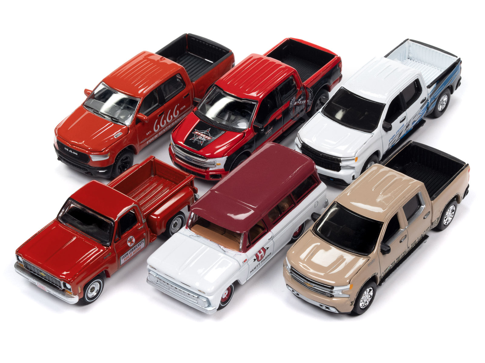 Big Country Collectibles 2023 Set of 6 pieces Release 1 1/64 Diecast Model Cars by Auto World