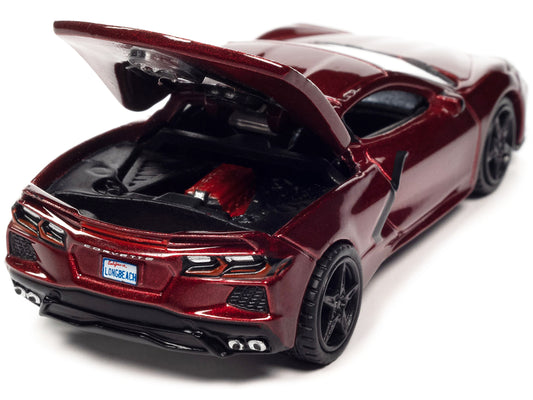 2020 Chevrolet Corvette Long Beach Red Metallic "Sports Cars" Limited Edition 1/64 Diecast Model Car by Auto World