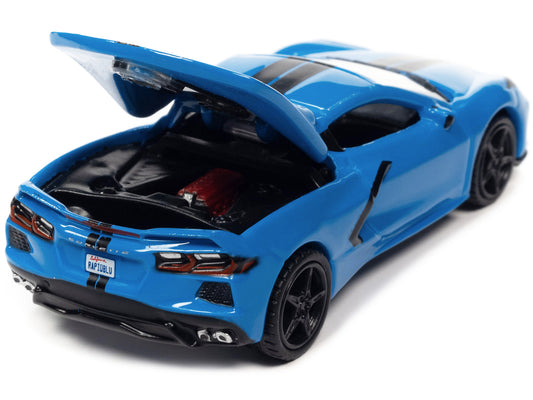 2020 Chevrolet Corvette Rapid Blue "Sports Cars" Limited Edition 1/64 Diecast Model Car by Auto World