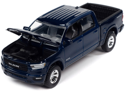 2021 Ram 1500 Big Horn North Edition Pickup Truck Patriot Blue Metallic "Muscle Trucks" Limited Edition 1/64 Diecast Model Car by Auto World