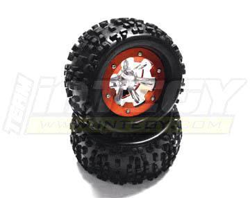 Type IV 3.0 Size Wheel & Tire (2) for 1/10 Rock Crawler w/ 12mm Hex (O.D.=138mm) C22840ORANGE