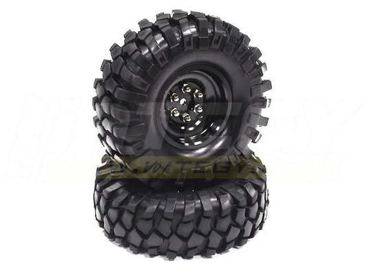 High Mass Type 1.9 Wheel & Tire Set (2) for Scale Crawler (O.D.=106mm) C23208BLACK