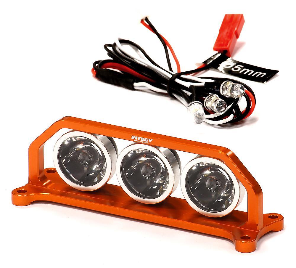 Billet Machined T4 Realistic Roof Top Spot White LED (3) Light Set C24861ORANGE