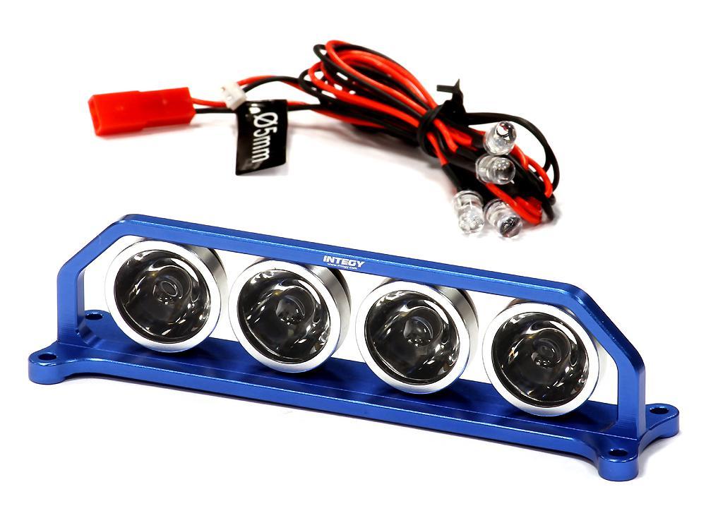 Billet Machined T4 Realistic Roof Top Spot White LED (4) Light Set C24862BLUE