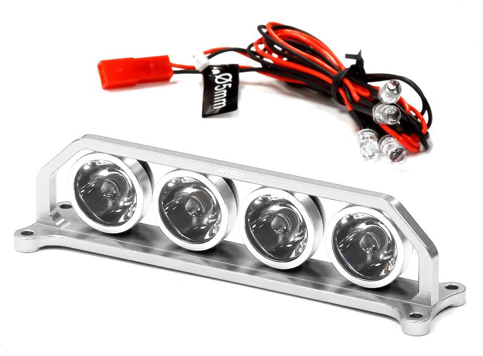 Billet Machined T4 Realistic Roof Top Spot White LED (4) Light Set C24862SILVER