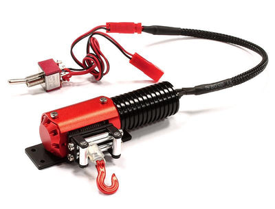 Billet Machined T4 Realistic High Torque Mega Winch for 1/10 Scale Rock Crawler C25108RED