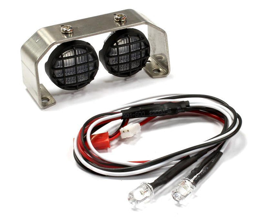 Roof Top Spot Light Set (L2) LED w/Stainless Steel Mount for 1/10, 1/8 & 1/5 C25391