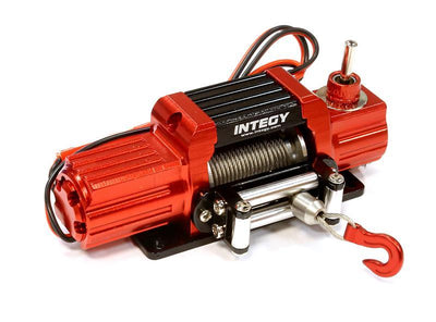 Billet Machined T7 Realistic High Torque Mega Winch for Scale Rock Crawler 1/10 C25579RED