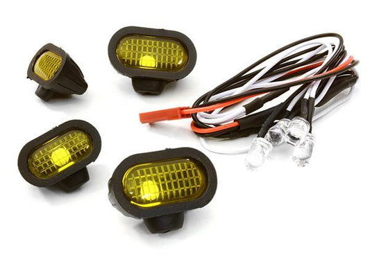 V2 Realistic Spot Light (4) Set w/ LED for 1/10 & 1/8 Scale C25693YELLOW