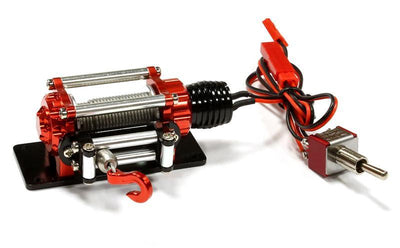 Billet Machined T9 Realistic High Torque Mega Winch for Scale Rock Crawler 1/10 C25697RED