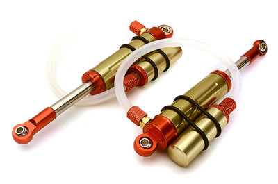 Billet Machined Piggyback Shock (2) for Axial Wraith 2.2 Rock Racer (L=105mm) C25710RED