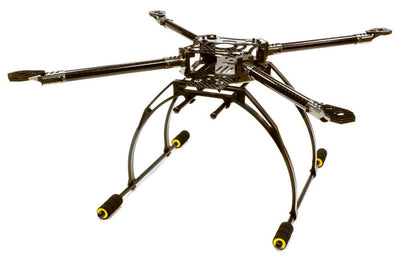 Custom Machined Alloy+Carbon Fiber Quadcopter Upgrade Frame 550 Size Foldable C25864GREY