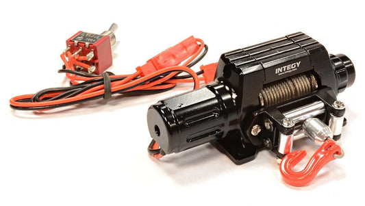 Billet Machined T10 Realistic High Torque Mega Winch for Scale 1/10 Rock Crawler C25871BLACK