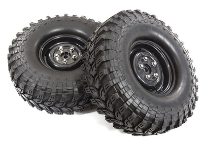 Composite 4L Type 1.9 Size Wheel & Tire (2) for 1/10 Scale Crawler (O.D.=113mm) C26376BLACK