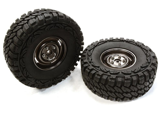 Composite 4L Type 1.9 Size Wheel & Tire (2) for 1/10 Scale Crawler (O.D.=113mm) C26376GUN