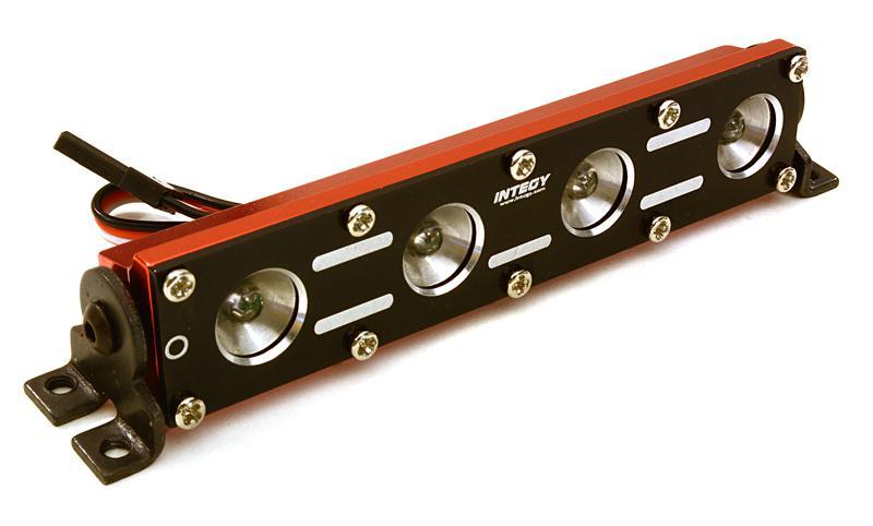 Realistic Roof Top LED Light Bar w/ Metal Housing 104x18x22mm for 1/10 & 1/8 C26888RED