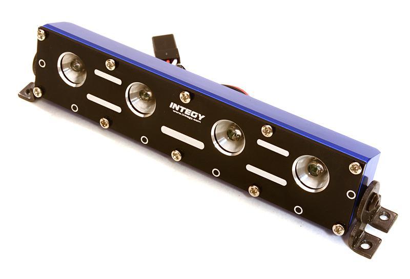 Realistic Roof Top LED Light Bar w/Metal Housing 125x18x27mm for 1/10, 1/8 & 1/5 C26889BLUE