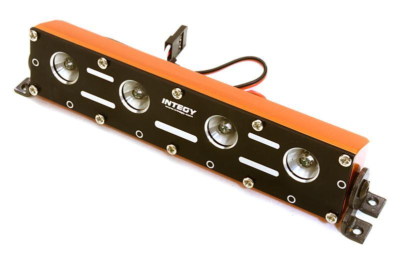 Realistic Roof Top LED Light Bar w/Metal Housing 125x18x27mm for 1/10, 1/8 & 1/5 C26889ORANGE