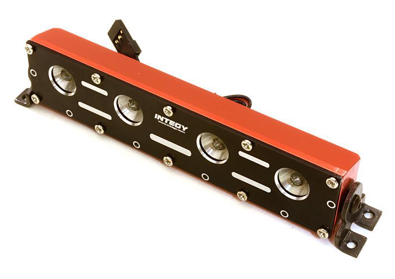 Realistic Roof Top LED Light Bar w/Metal Housing 125x18x27mm for 1/10, 1/8 & 1/5 C26889RED