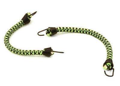 1/10 Model Scale 4x100mm Bungee Elastic Cord Strap w/ Hooks for Off-Road Crawler C26930BLACKGREEN