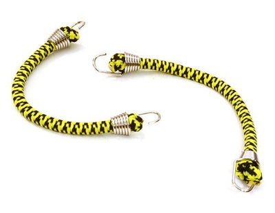 1/10 Model Scale 4x100mm Bungee Elastic Cord Strap w/ Hooks for Off-Road Crawler C26930CHROMEYELLOW