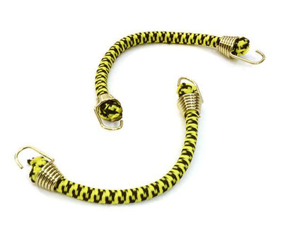 1/10 Model Scale 4x100mm Bungee Elastic Cord Strap w/ Hooks for Off-Road Crawler C26930GOLDYELLOW